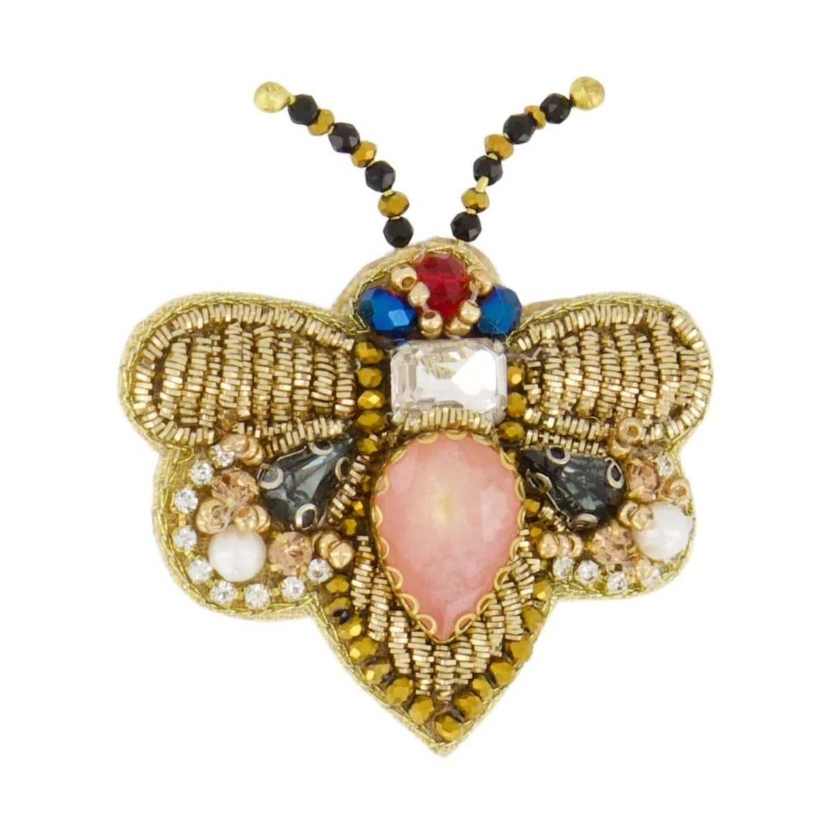 Zusss vlinder broche moss green