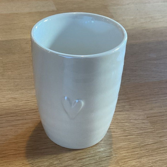 Zusss koffiemok parelmoer hartje wit