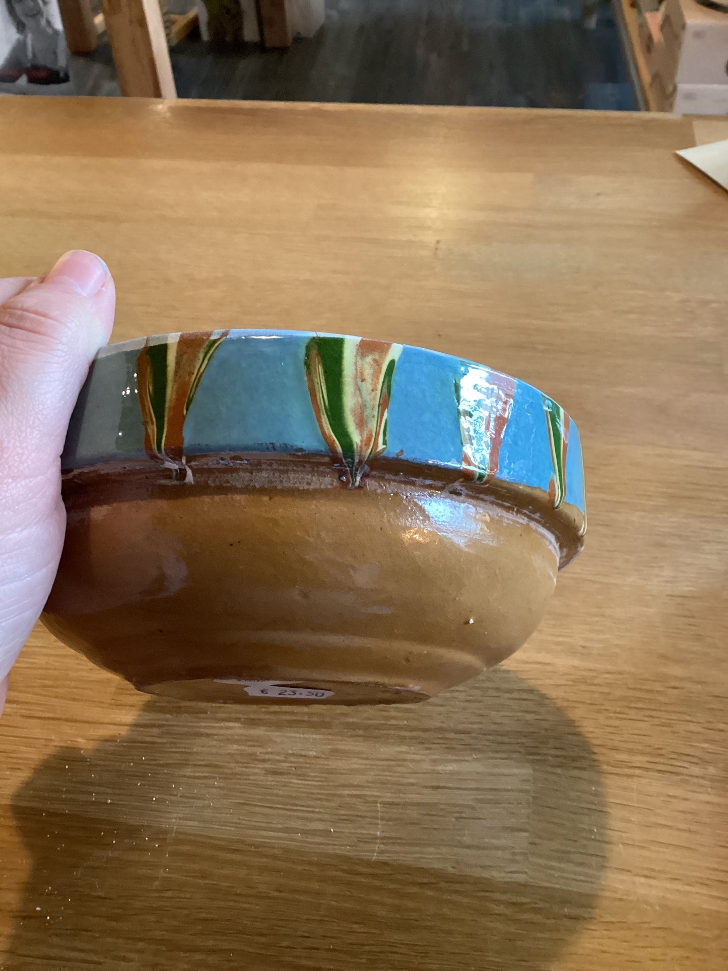 Handgeschilderd bowl blauw