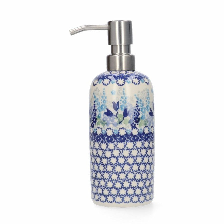 Soap dispenser high 350 ml blue garden