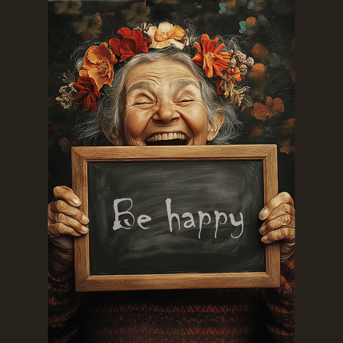 Jolly wrinkles ansichtkaart be happy