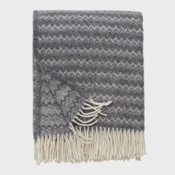 Klippan fjaltopp dark grey woven wool
