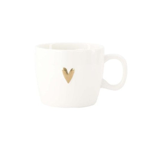 Zusss Cappuccino mok hartje goud