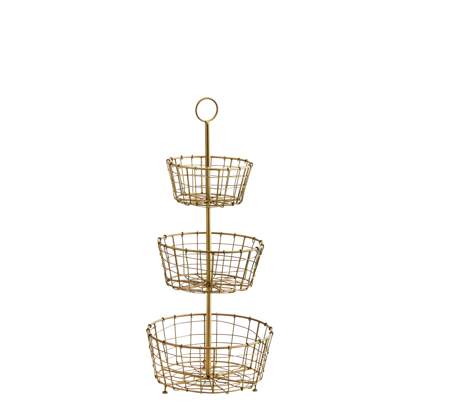 Madam Stoltz etagere baskets gold