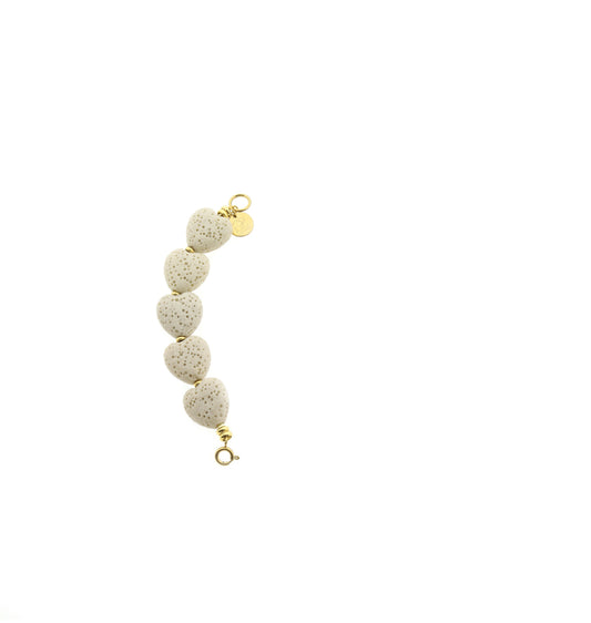 Solid Gold connector bracelet lava love 14mm