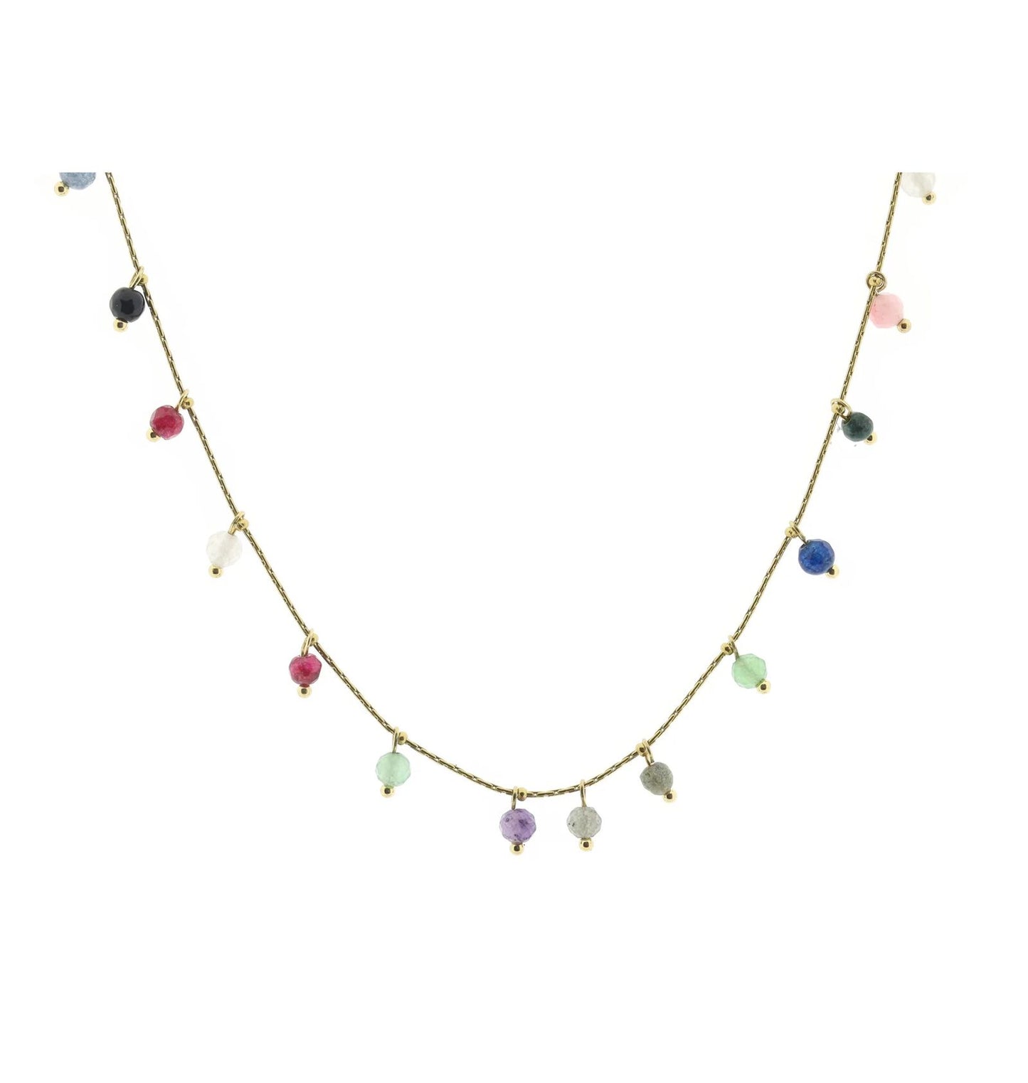 Solid gold necklace mixed 4mm