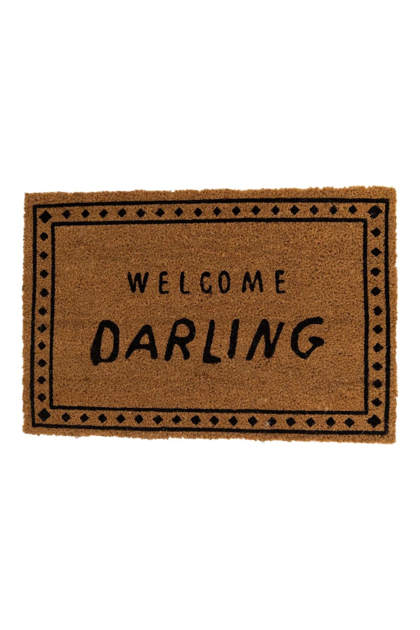 Zusss deurmat welcome daling bruin/zwart