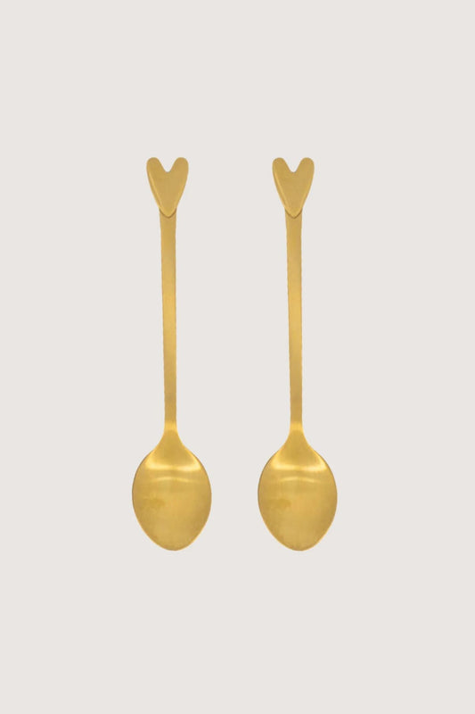 Set van 2 lepeltjes hartje