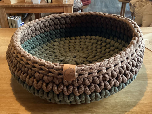 CatNapBasket Avocado/mokka maat L