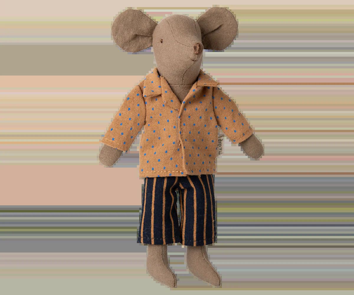 Maileg shirt and striped pants dad mouse