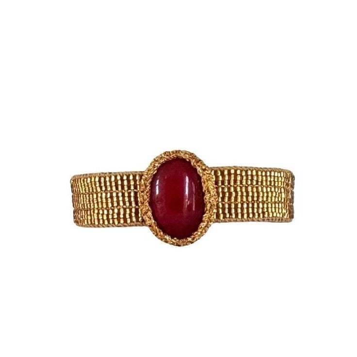 Ibu bracelet bamboo jules pink tourmalin