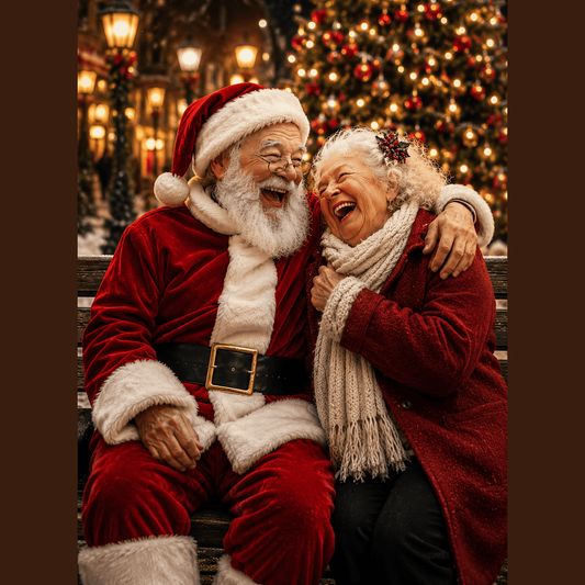 Jolly wrinkles ansichtkaart verliefd met kerst