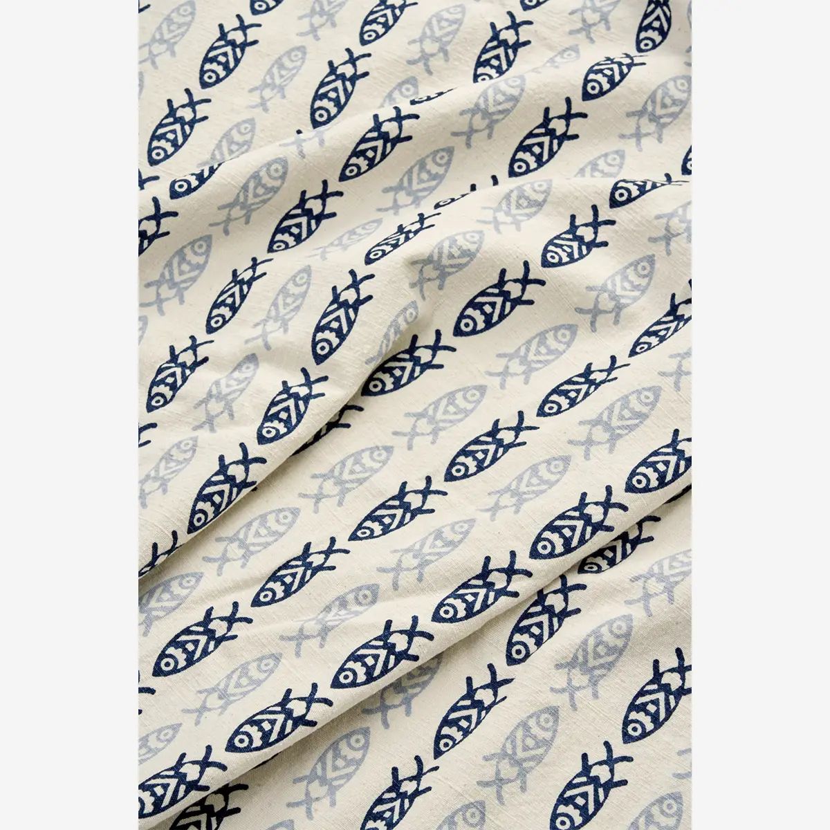 Madam stoltz printed cotton tablecloth Fish