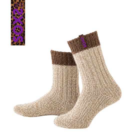 Soxs sox5083 originals medium bruine beige wol bohemian panter 37-41