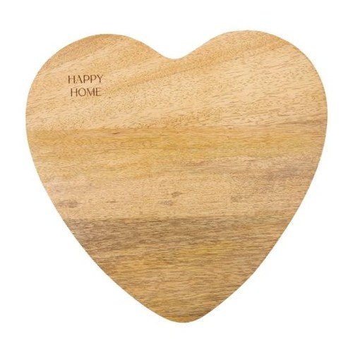 Zusss serveerplateau hout hartvorm happy home
