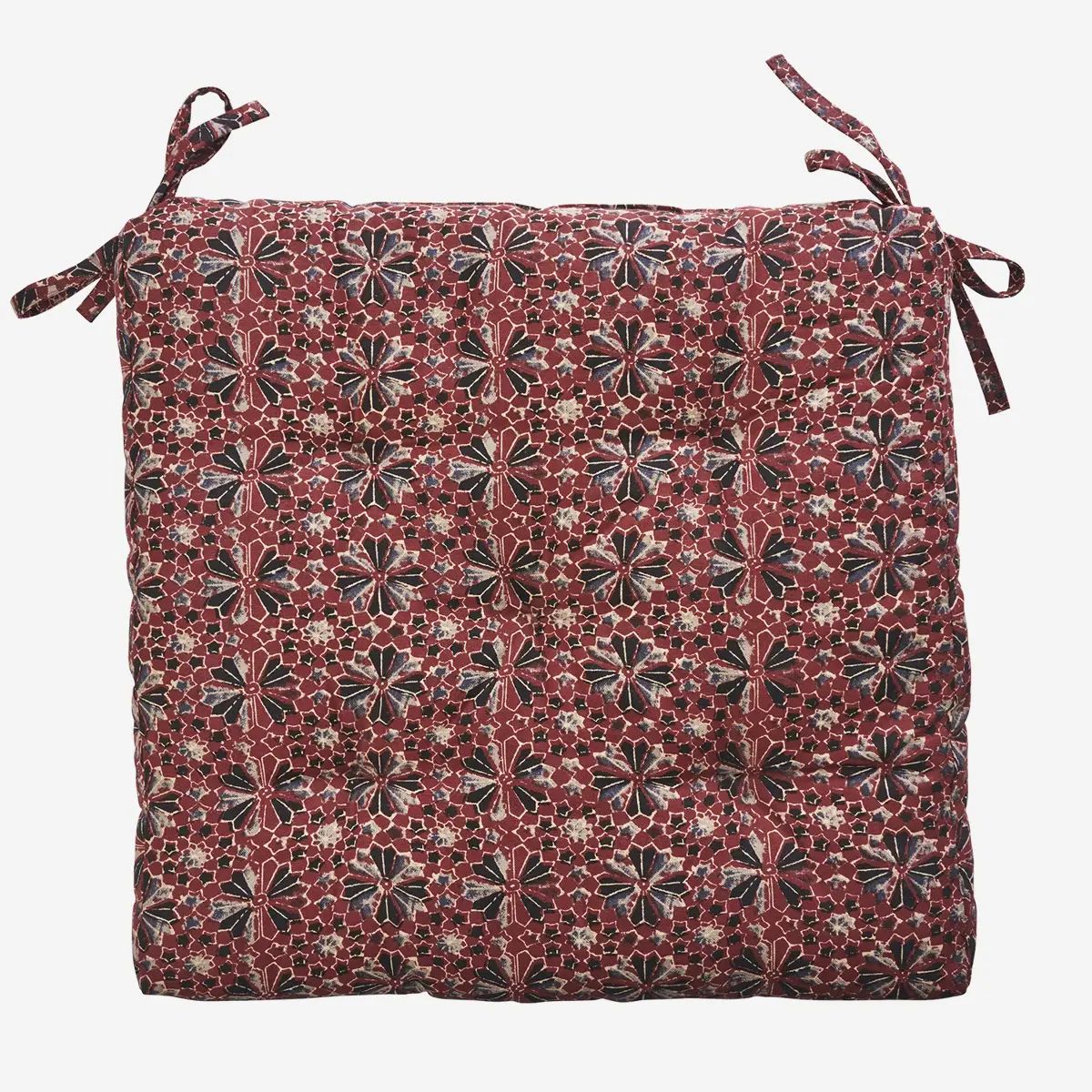 Madam stoltz printed cotton chair pad 2
