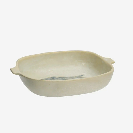 Madam stoltz stoneware oven dish fish
