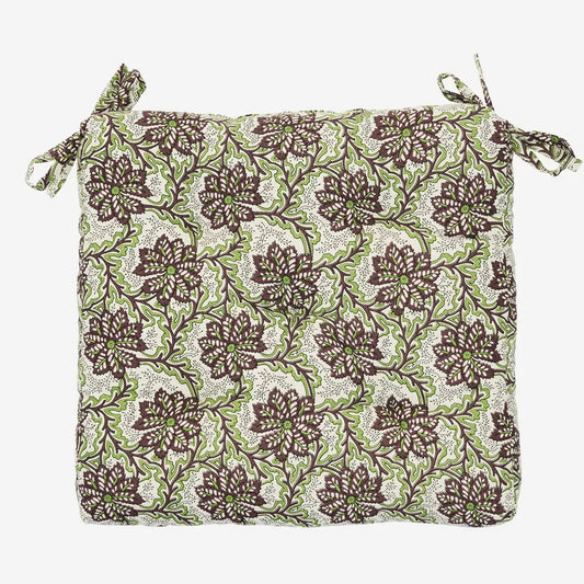 Madam stoltz printed cotton chair pad 5