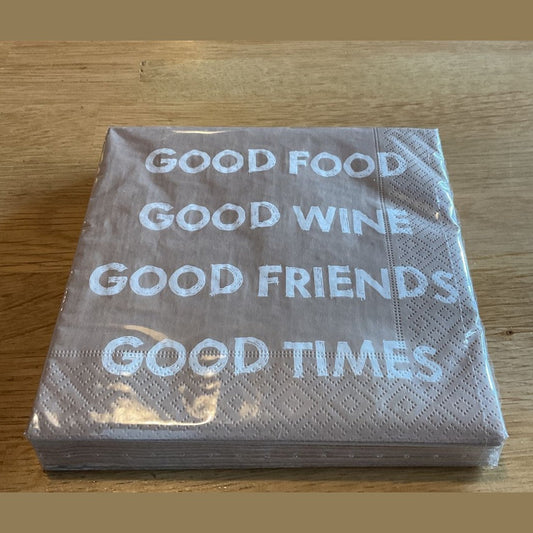 Mijn Stijl servetten good food good wine good friends good times