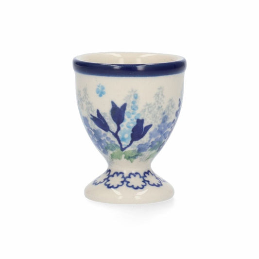 Bunzlau castle egg cup blue garden