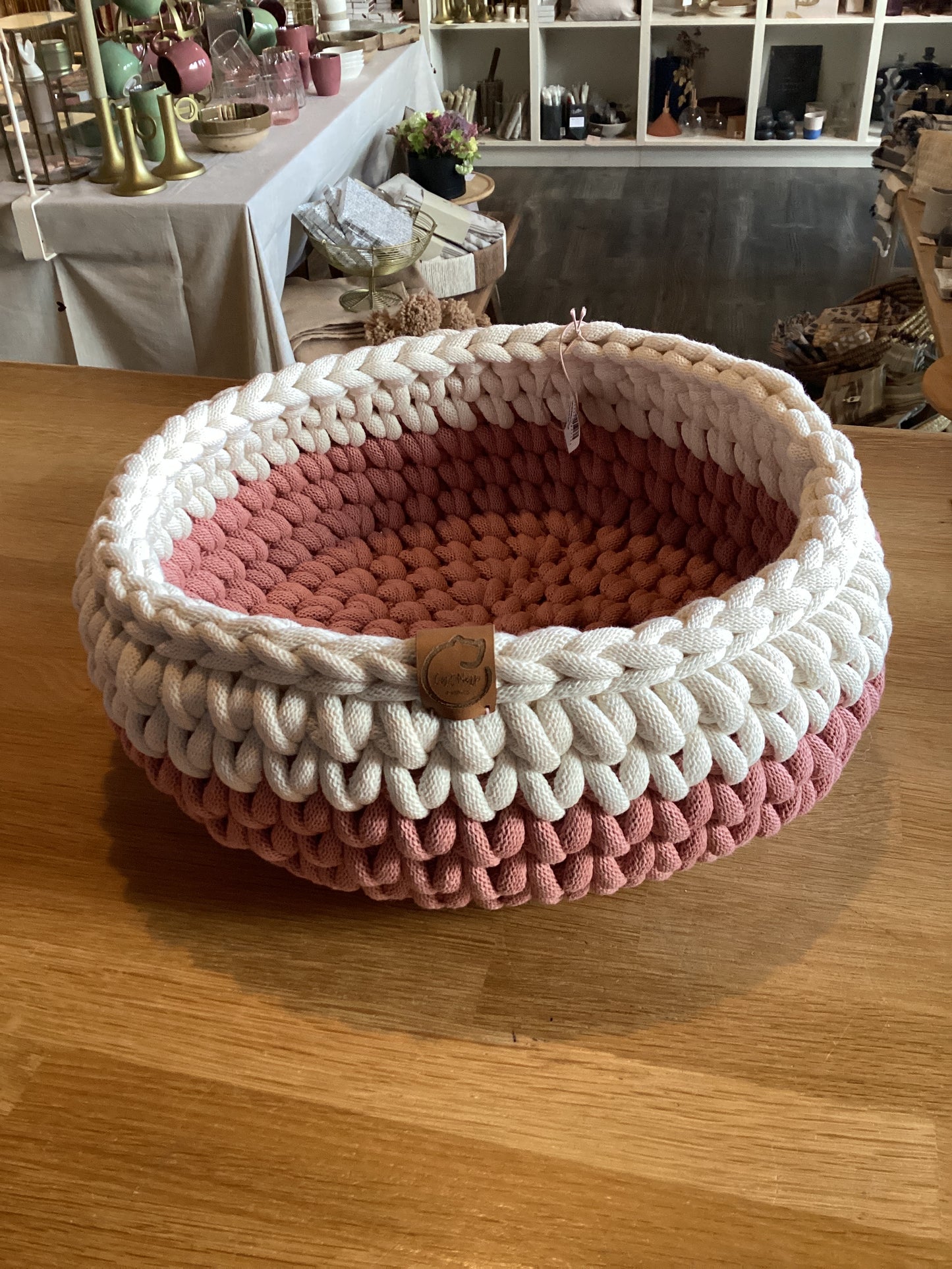 CatNapBasket lichtroze/wit M