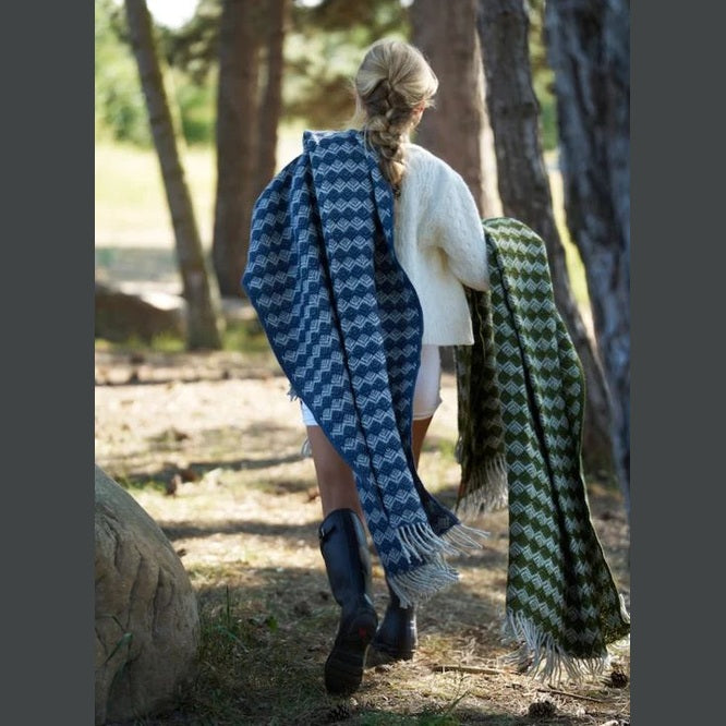 Klippan Tuva moss/naturel grey 60% swedish wool 40% lambswool