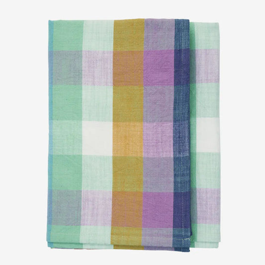Madam stoltz checked cotton tablecloth