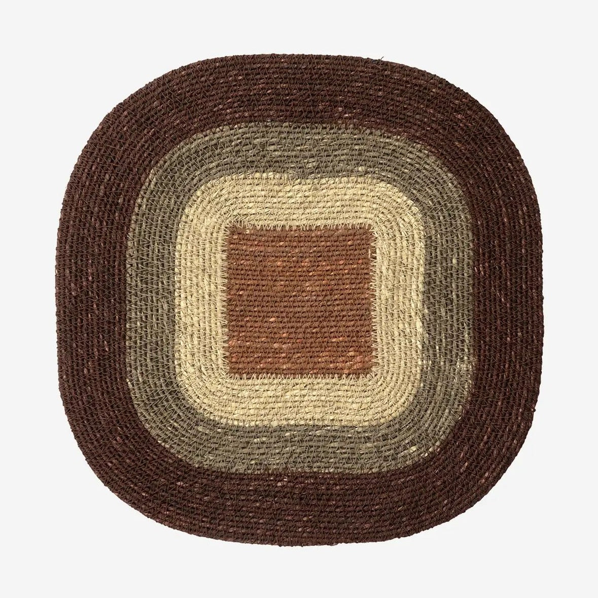 Madam stoltz square seagrass placemat brown