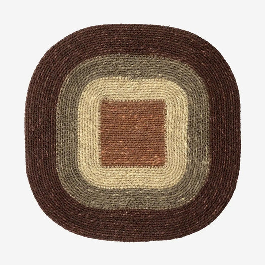 Madam stoltz square seagrass placemat brown