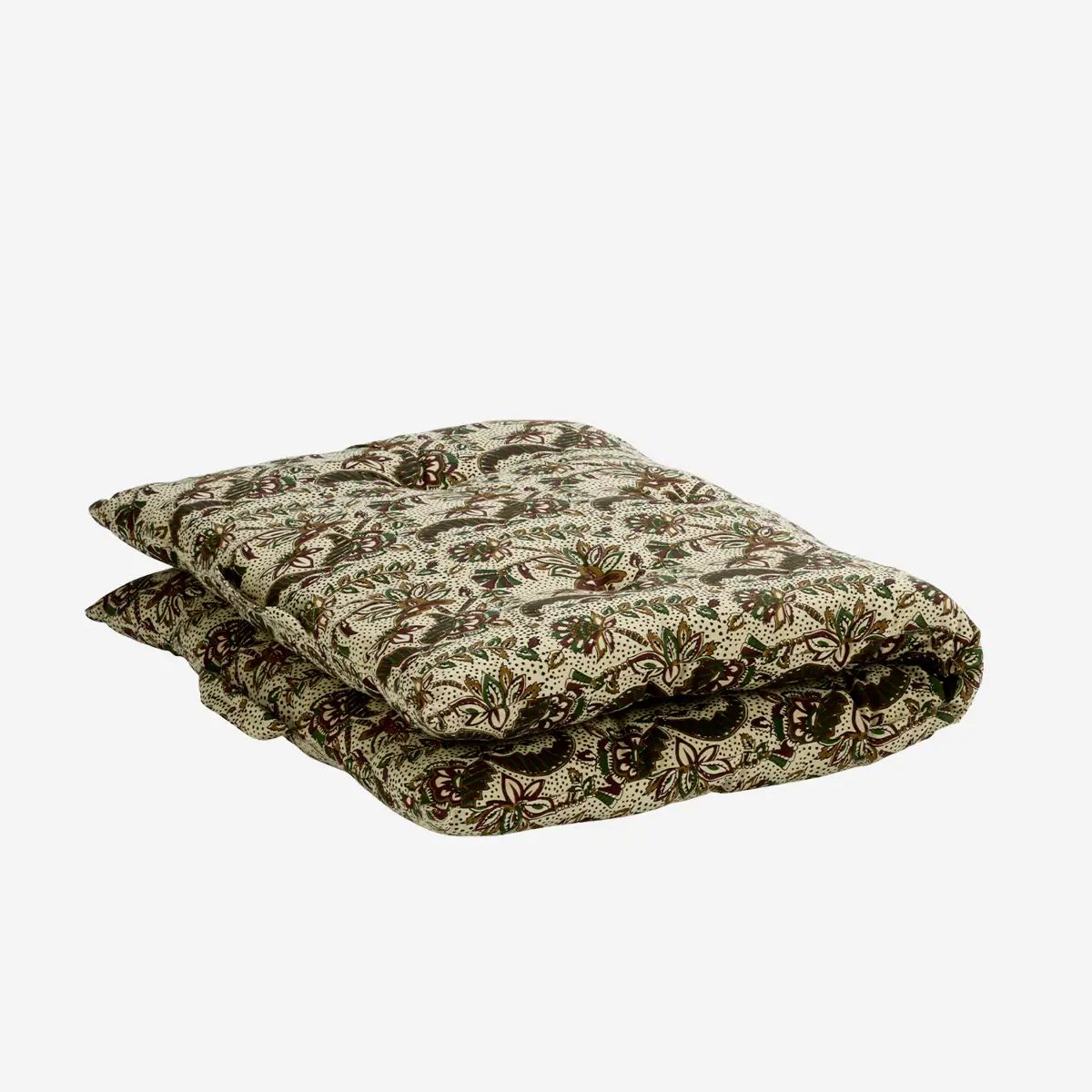 Madam stoltz printed cotton mattress chestnut