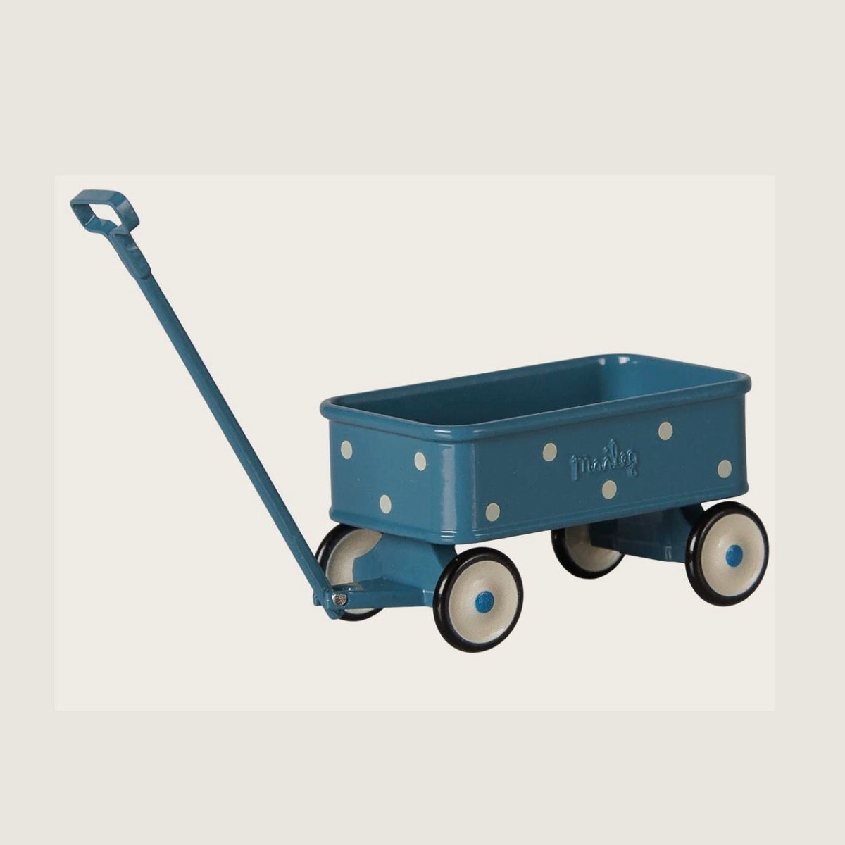 Maileg wagon mouse blue