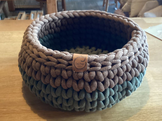 CatNapBasket Avocado/mokka maat S
