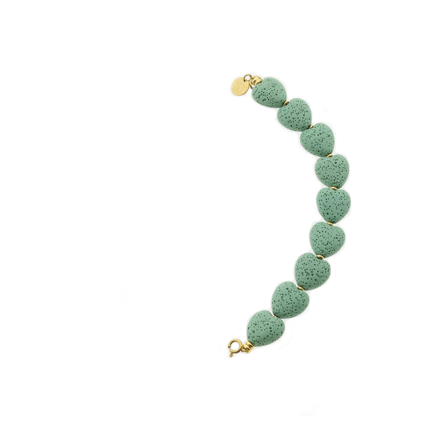 Solid gold necklace joia Lava love