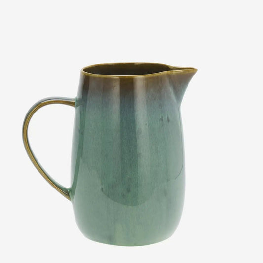 Madam stoltz stoneware jug green