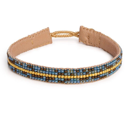 Ibu bracelet stripe mix brown blue