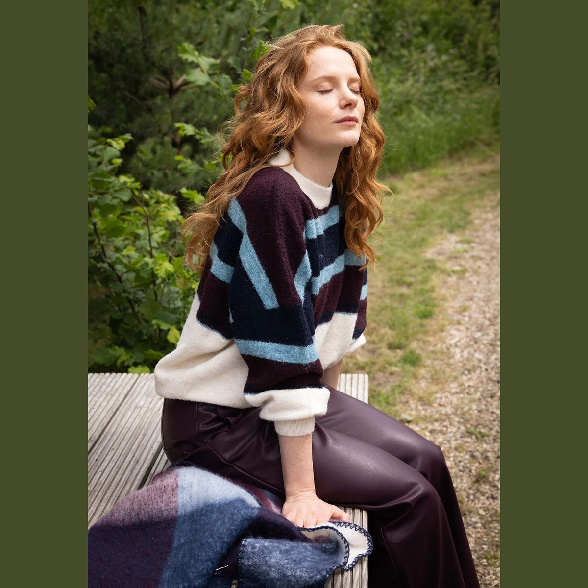 zusss Trui met blok streep colourblock