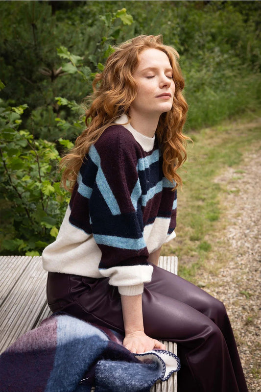 zusss Trui met blok streep colourblock