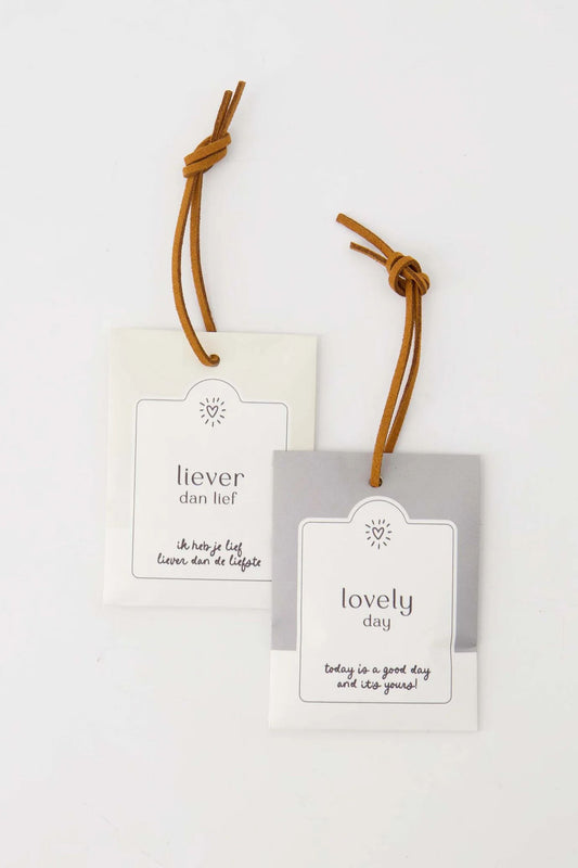 Zusss set van 2 geurzakjes liever dan lief lovely day of white/grijsblauw