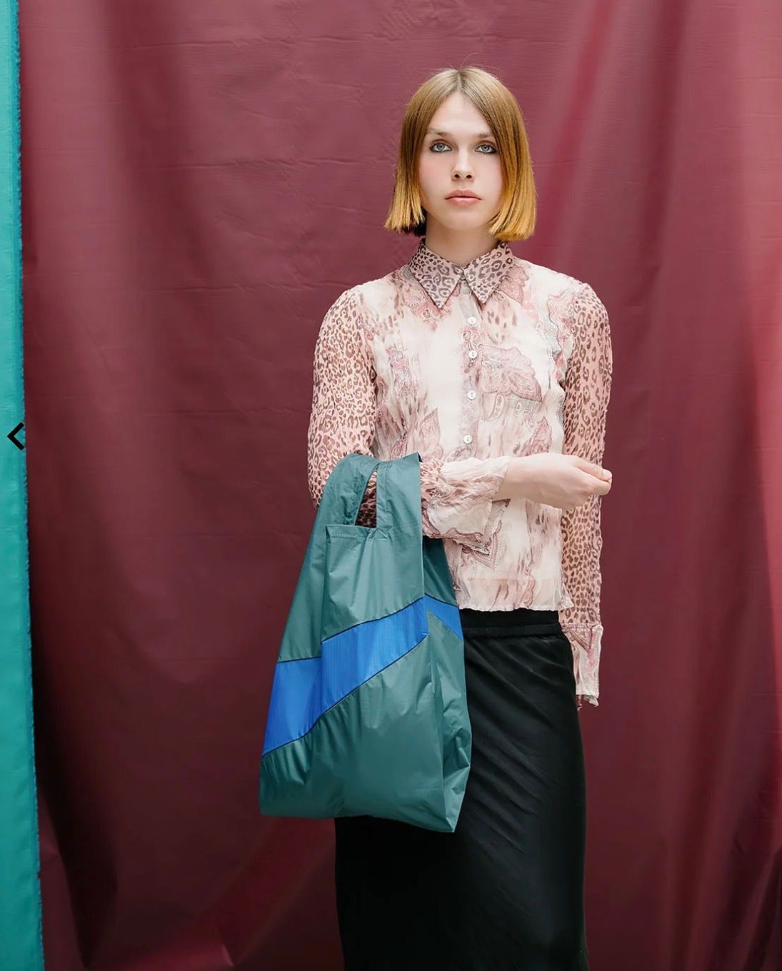 Susan Bijl the new shopping bag Pine & Blue MEDIUM