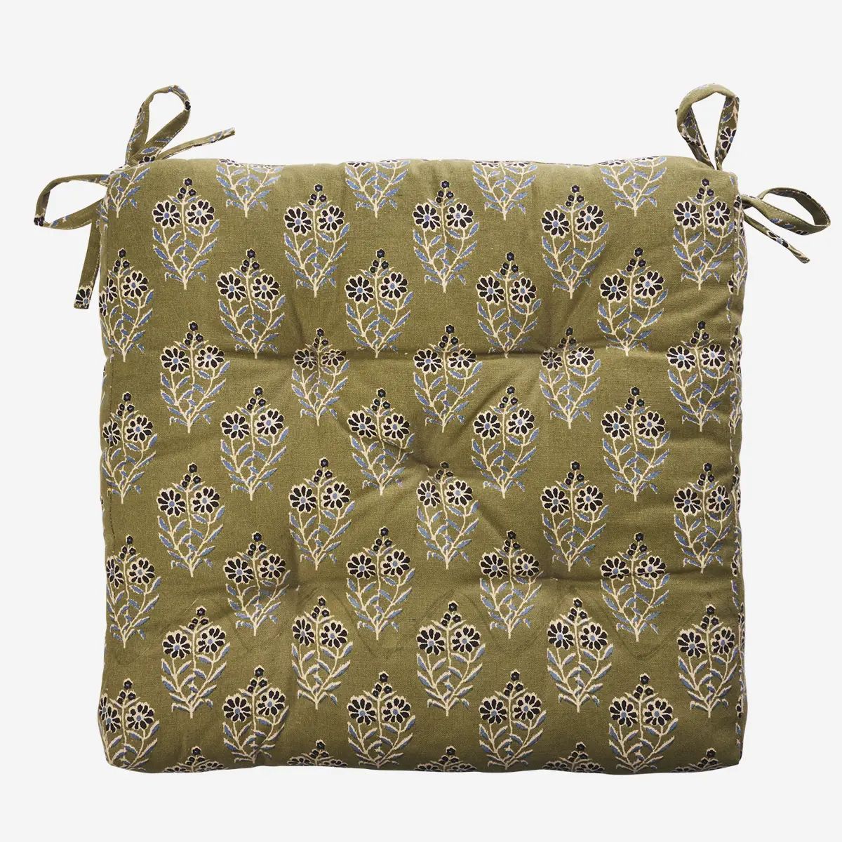 Madam stoltz printed cotton chair pad 3
