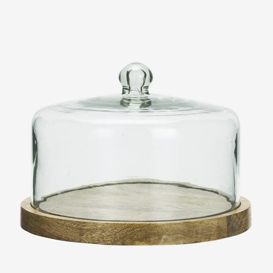 Glass cover w/ wooden
