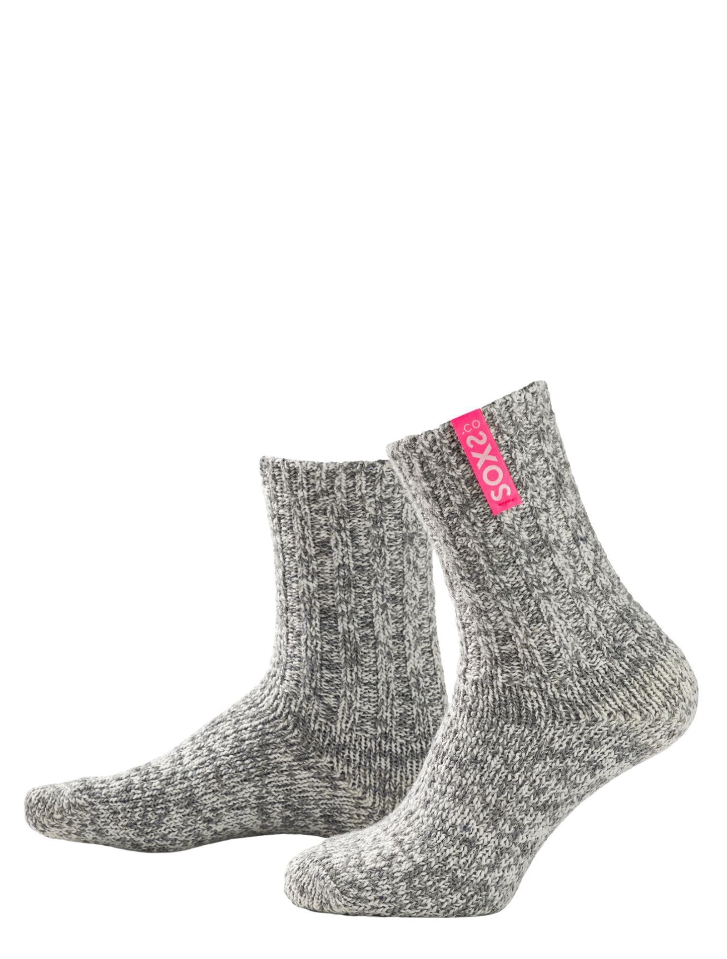 Sox3134 soxs originals medium grijze wol bubble gum 34-36