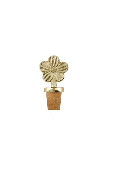 Zusss wijnstopper bloem goud