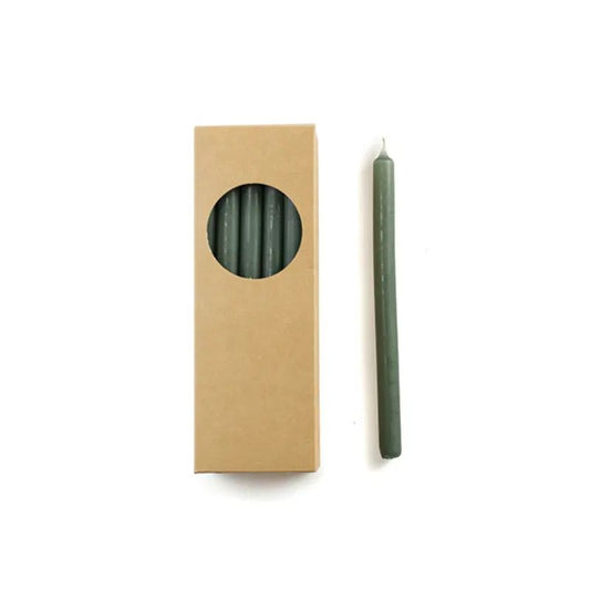 Rustik lys potloodkaarsjes forest green 1,2x17,5