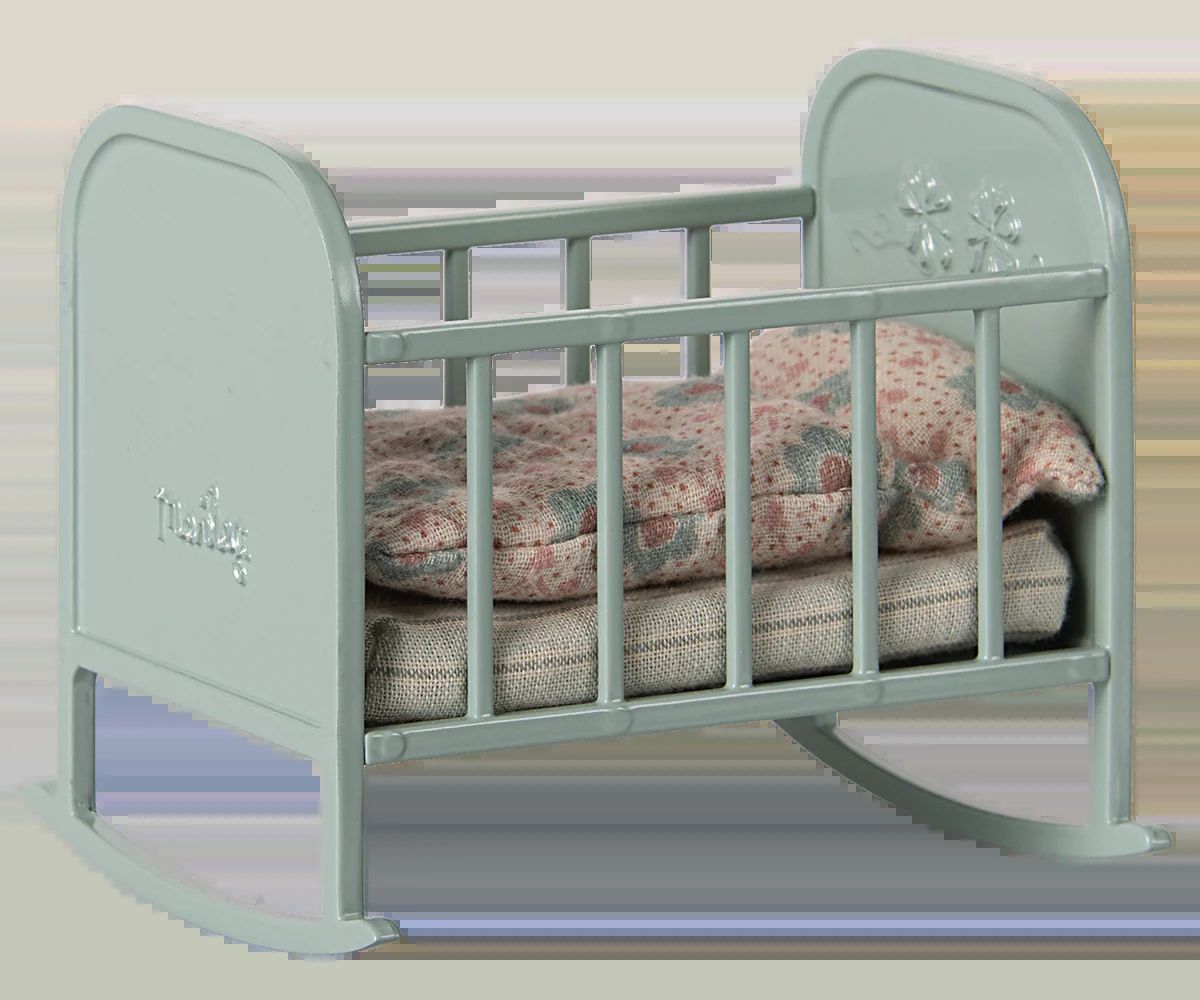 Maileg cradle mouse Or micro bunny blue mint