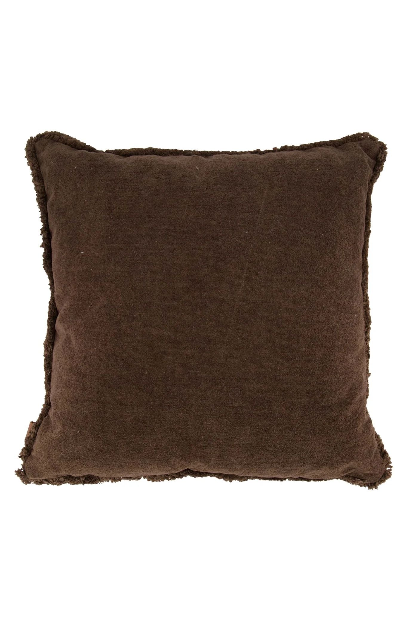 Zusss kussen velvet hartjes 45x45cm bruin
