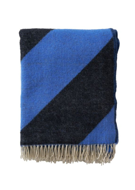 Klippan Angle blue/black, 50%recycled & 50% new merino