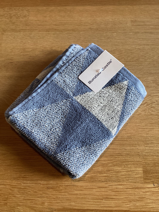 Handdoek triangle grijs-blauw
