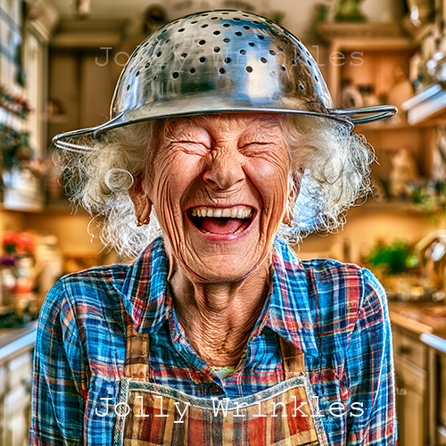 Jolly wrinkles wenskaart vergiet me niet