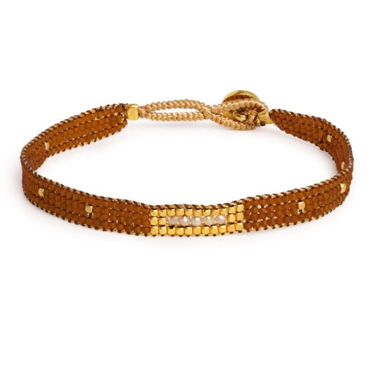 Ibu bracelet jill 5 stones brown